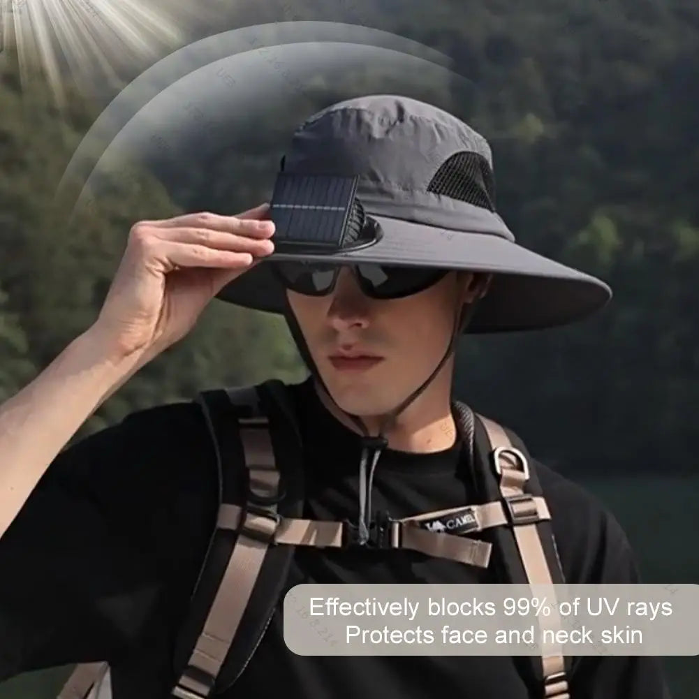 Solar Fan Fishing Hat